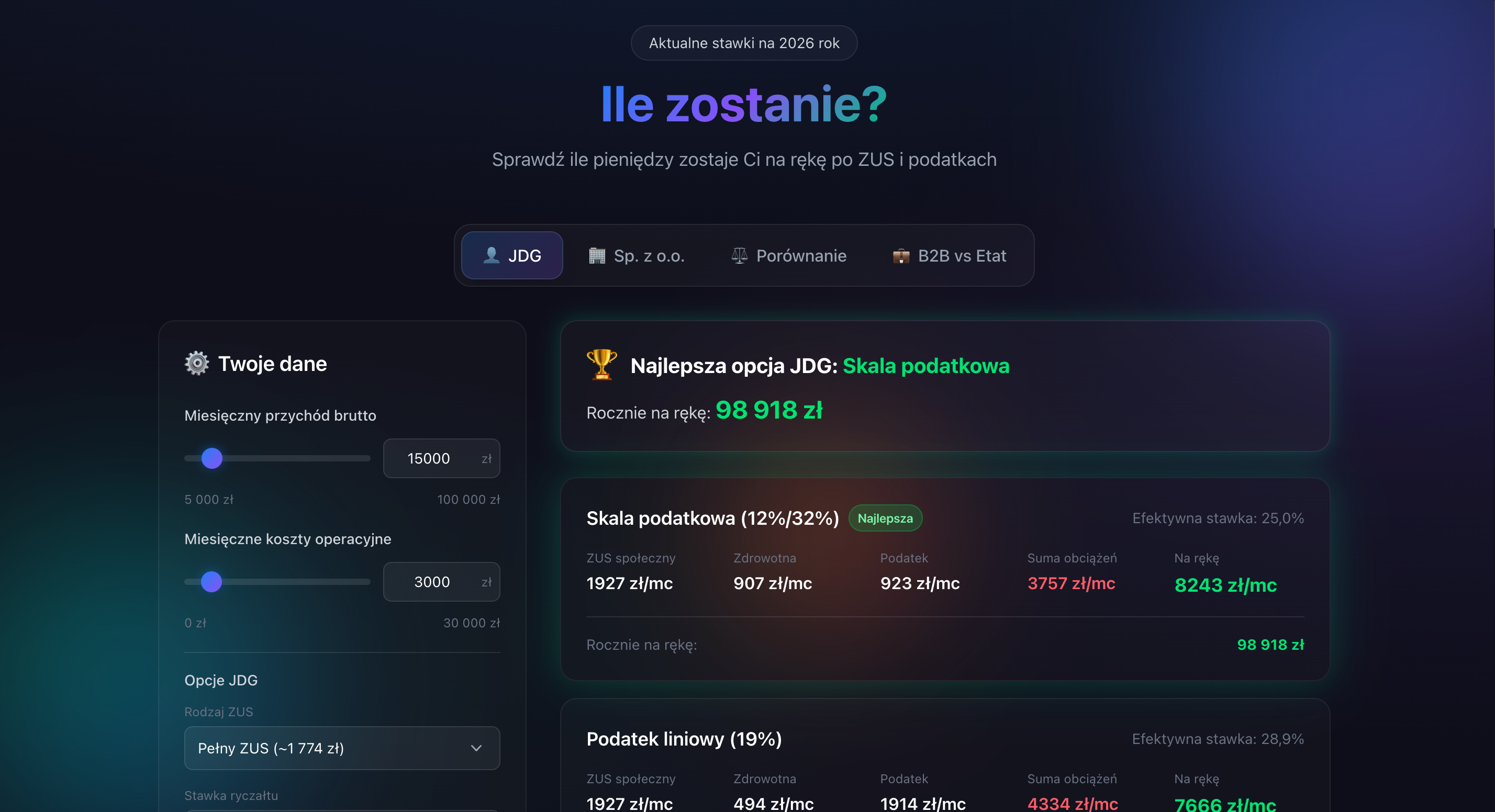 Ile Zostanie - Financial Calculator Application